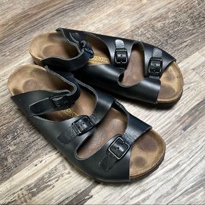 Birkenstock Florida LEATHER 3 strap EUC L9/ E40